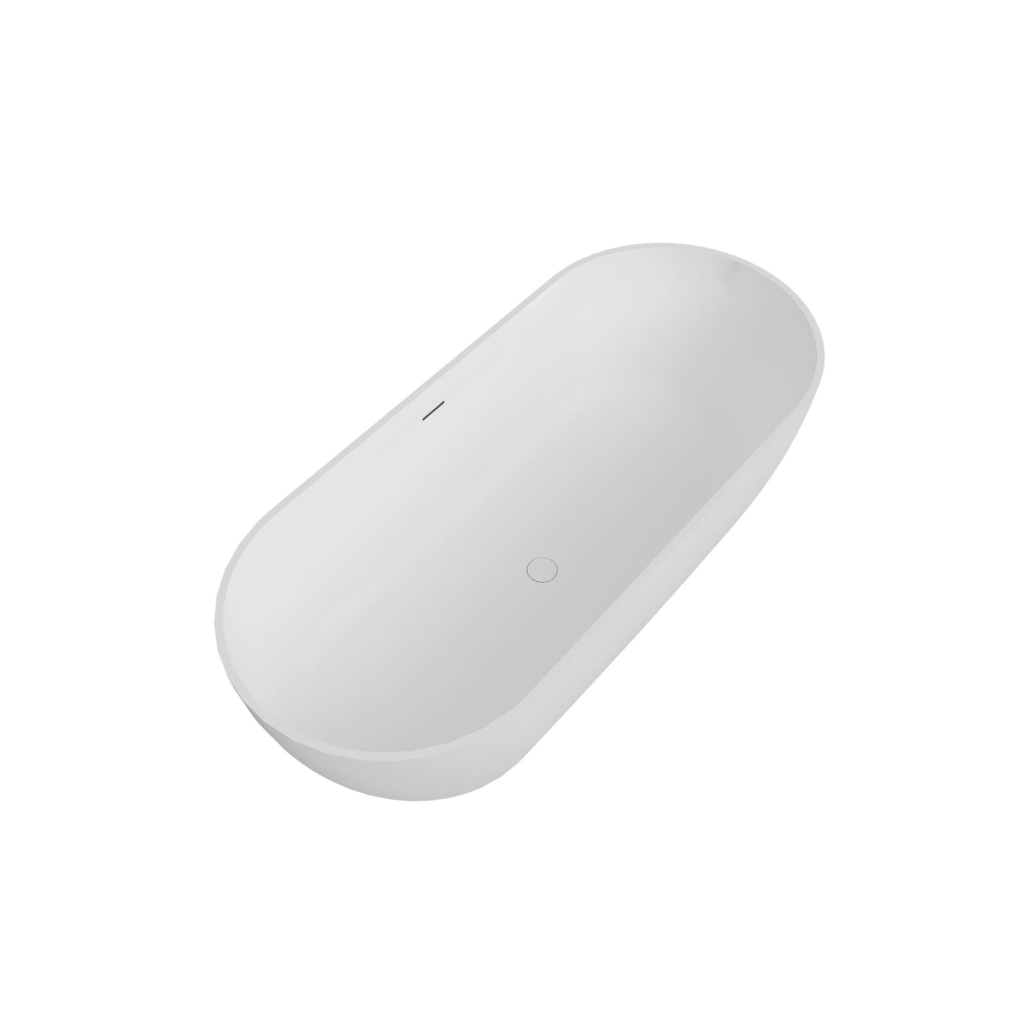 63" Freestanding Stone Resin Deep Soaking Bathtub S03-63