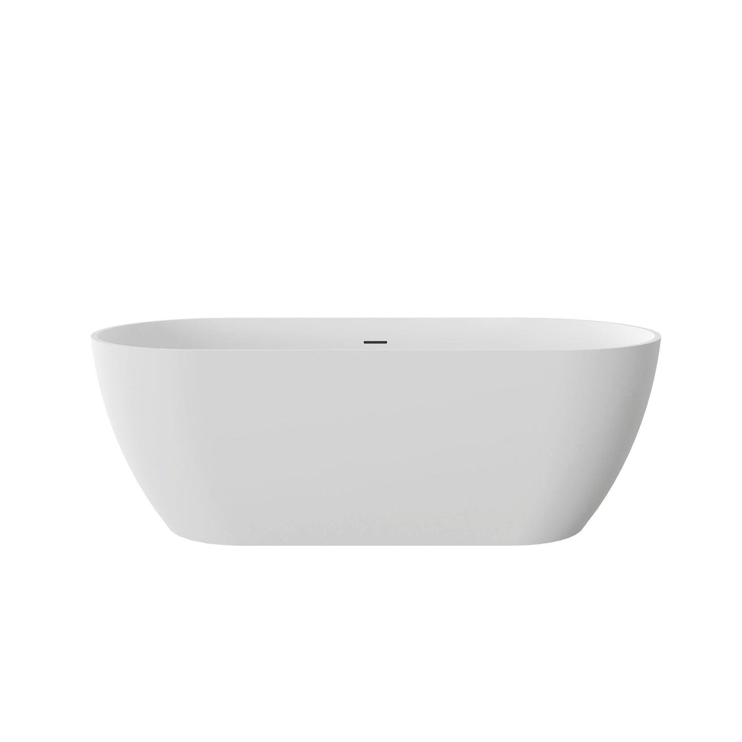 63" Freestanding Stone Resin Deep Soaking Bathtub S03-63