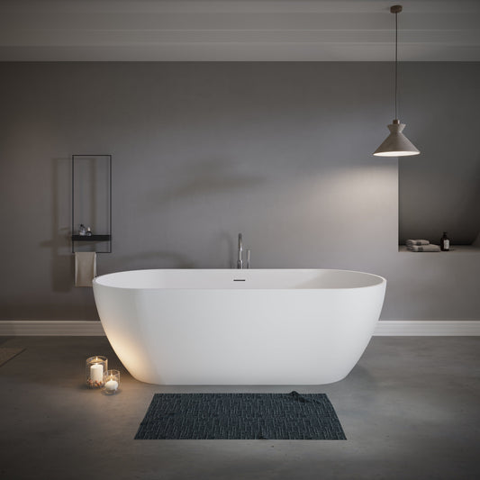 69" Freestanding Stone Resin Deep Soaking Bathtub S03-69
