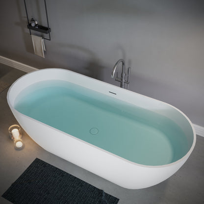 69" Freestanding Stone Resin Deep Soaking Bathtub S03-69