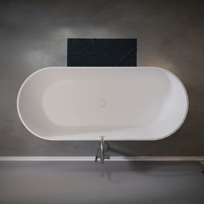 69" Freestanding Stone Resin Deep Soaking Bathtub S03-69