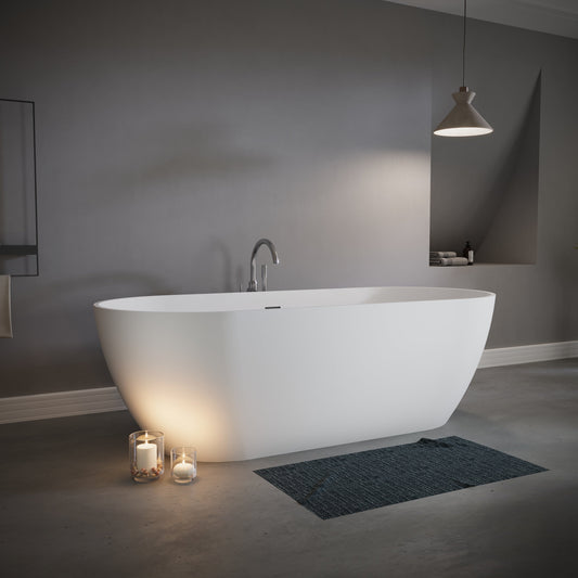 69" Freestanding Stone Resin Deep Soaking Bathtub S03-69
