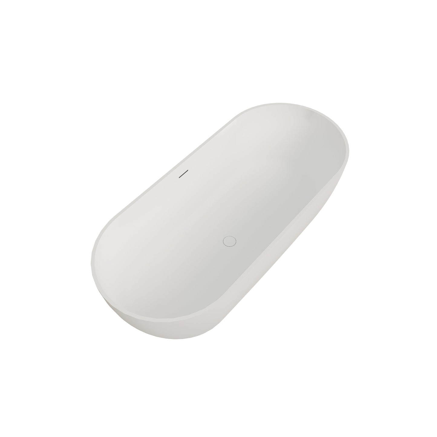 69" Freestanding Stone Resin Deep Soaking Bathtub S03-69
